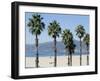 Santa Monica Beach, Santa Monica, California, USA-Ethel Davies-Framed Photographic Print