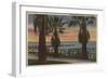 Santa Monica, CA - Yacht Harbor and Sunset View-Lantern Press-Framed Art Print
