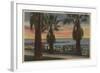 Santa Monica, CA - Yacht Harbor and Sunset View-Lantern Press-Framed Art Print