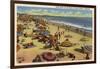 Santa Monica, California - A Daily Scene on the Beach-Lantern Press-Framed Art Print