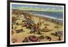 Santa Monica, California - A Daily Scene on the Beach-Lantern Press-Framed Art Print