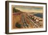 Santa Monica, California - Beach Residences of the Movie Stars-Lantern Press-Framed Art Print