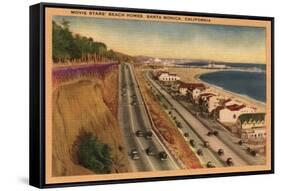 Santa Monica, California - Beach Residences of the Movie Stars-Lantern Press-Framed Stretched Canvas