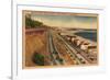 Santa Monica, California - Beach Residences of the Movie Stars-Lantern Press-Framed Art Print