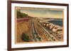 Santa Monica, California - Beach Residences of the Movie Stars-Lantern Press-Framed Art Print