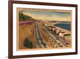 Santa Monica, California - Beach Residences of the Movie Stars-Lantern Press-Framed Premium Giclee Print