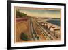 Santa Monica, California - Beach Residences of the Movie Stars-Lantern Press-Framed Premium Giclee Print