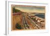 Santa Monica, California - Beach Residences of the Movie Stars-Lantern Press-Framed Art Print