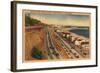 Santa Monica, California - Beach Residences of the Movie Stars-Lantern Press-Framed Art Print