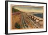 Santa Monica, California - Beach Residences of the Movie Stars-Lantern Press-Framed Art Print
