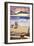 Santa Monica, California - Sunset Beach Scene-Lantern Press-Framed Art Print