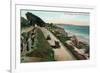 Santa Monica, California - View of the Palisades-Lantern Press-Framed Art Print