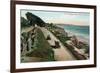 Santa Monica, California - View of the Palisades-Lantern Press-Framed Art Print