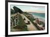 Santa Monica, California - View of the Palisades-Lantern Press-Framed Art Print