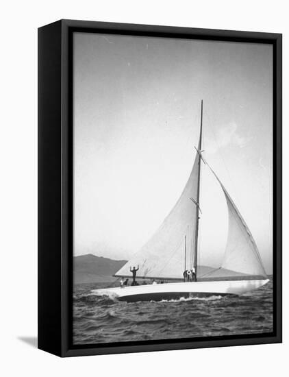 Santa Monica Lifeguards Party Aboard Boat Named Sea Hawk-Peter Stackpole-Framed Stretched Canvas