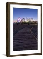 Santa Monica, Los Angeles, California, USA: The Santa Monica Pier After Sunset-Axel Brunst-Framed Photographic Print