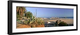 Santa Monica, Overlooking the Beach and Santa Monica Pier, California-null-Framed Photographic Print