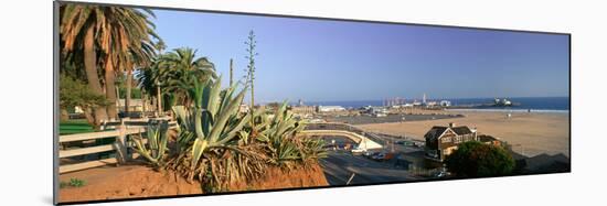 Santa Monica, Overlooking the Beach and Santa Monica Pier, California-null-Mounted Photographic Print