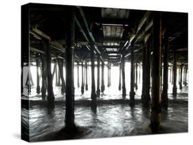 Santa Monica Pier 2-John Gusky-Stretched Canvas