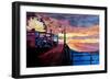Santa Monica Pier At Dawn-Markus Bleichner-Framed Premium Giclee Print