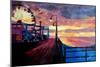 Santa Monica Pier At Dawn-Markus Bleichner-Mounted Premium Giclee Print