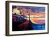 Santa Monica Pier At Dawn-Markus Bleichner-Framed Art Print