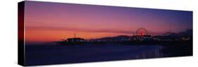 Santa Monica Pier at Dusk, Santa Monica, California, USA-null-Stretched Canvas