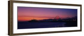 Santa Monica Pier at Dusk, Santa Monica, California, USA-null-Framed Photographic Print