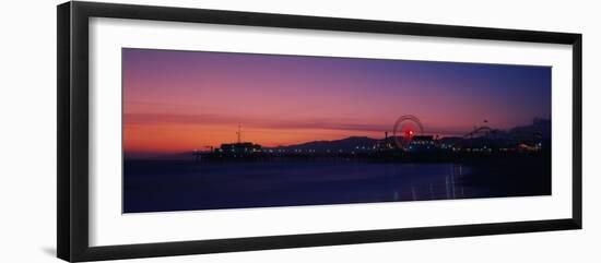 Santa Monica Pier at Dusk, Santa Monica, California, USA-null-Framed Photographic Print