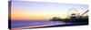 Santa Monica Pier at Sunset, California-null-Stretched Canvas