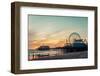 Santa Monica Pier at Sunset, Los Angeles-Oneinchpunch-Framed Photographic Print