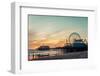 Santa Monica Pier at Sunset, Los Angeles-Oneinchpunch-Framed Photographic Print