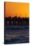 Santa Monica Pier at Sunset, Santa Monica, Los Angeles, California-David Wall-Stretched Canvas