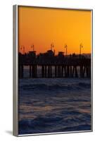 Santa Monica Pier at Sunset, Santa Monica, Los Angeles, California-David Wall-Framed Photographic Print