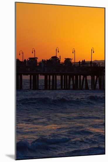 Santa Monica Pier at Sunset, Santa Monica, Los Angeles, California-David Wall-Mounted Photographic Print