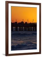 Santa Monica Pier at Sunset, Santa Monica, Los Angeles, California-David Wall-Framed Photographic Print