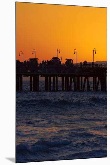 Santa Monica Pier at Sunset, Santa Monica, Los Angeles, California-David Wall-Mounted Photographic Print
