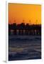 Santa Monica Pier at Sunset, Santa Monica, Los Angeles, California-David Wall-Framed Premium Photographic Print