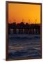 Santa Monica Pier at Sunset, Santa Monica, Los Angeles, California-David Wall-Framed Premium Photographic Print