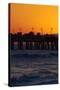 Santa Monica Pier at Sunset, Santa Monica, Los Angeles, California-David Wall-Stretched Canvas