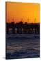 Santa Monica Pier at Sunset, Santa Monica, Los Angeles, California-David Wall-Stretched Canvas