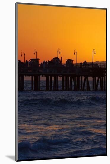 Santa Monica Pier at Sunset, Santa Monica, Los Angeles, California-David Wall-Mounted Photographic Print