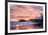 Santa Monica Pier at Sunset-Markus Bleichner-Framed Art Print