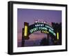 Santa Monica Pier Neon Entrance Sign, Los Angeles, California, USA-Walter Bibikow-Framed Premium Photographic Print