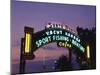 Santa Monica Pier Neon Entrance Sign, Los Angeles, California, USA-Walter Bibikow-Mounted Premium Photographic Print