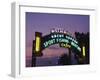Santa Monica Pier Neon Entrance Sign, Los Angeles, California, USA-Walter Bibikow-Framed Photographic Print