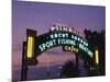 Santa Monica Pier Neon Entrance Sign, Los Angeles, California, USA-Walter Bibikow-Mounted Photographic Print