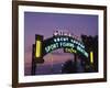 Santa Monica Pier Neon Entrance Sign, Los Angeles, California, USA-Walter Bibikow-Framed Photographic Print