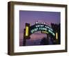 Santa Monica Pier Neon Entrance Sign, Los Angeles, California, USA-Walter Bibikow-Framed Photographic Print