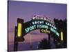 Santa Monica Pier Neon Entrance Sign, Los Angeles, California, USA-Walter Bibikow-Stretched Canvas